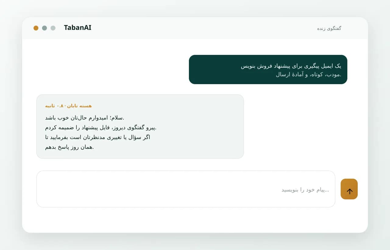 نمای گفتگوی تابان‌ای‌آی